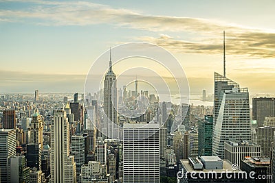 Amazing view on Manhattan as seen from top of Rockeffeler Center Editorial Stock Photo