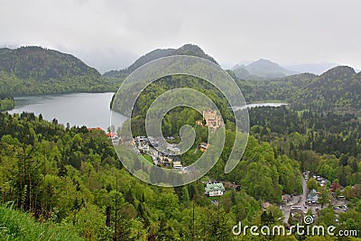 Amazing view of mountain lakes in Alps Stock Photo