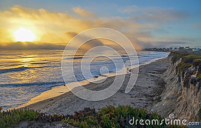 Amazing view of Pacific coast near Santa Barbara, California Stock Photo