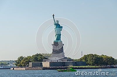 Amazing view of Statue of Liberty in New York NY USA Editorial Stock Photo