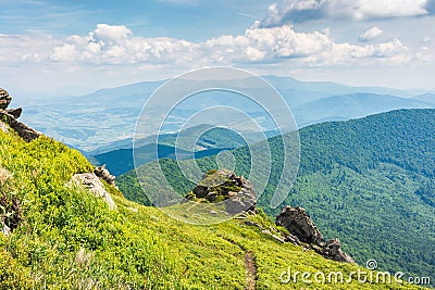 Amazing view from the top of a mountain Stock Photo