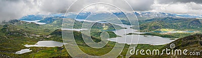 Amazing views from Bitihorn mountain in Norway Stock Photo