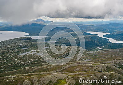 Amazing views from Bitihorn mountain in Norway Stock Photo
