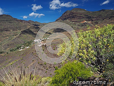 Amazing views from GC-200 coastal highway Stock Photo