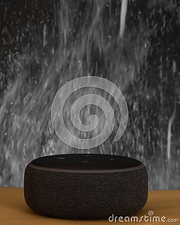 Amazon Echo Dot third Generation with Built-in Alexa Smart Wi-Fi Speaker Black Editorial Stock Photo