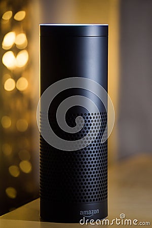 Amazon Echo voice recognition Editorial Stock Photo