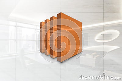 Aws ec2 on glossy office wall realistic texture Editorial Stock Photo