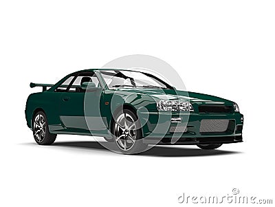 Amazon green urban sports car - beauty shot Stock Photo