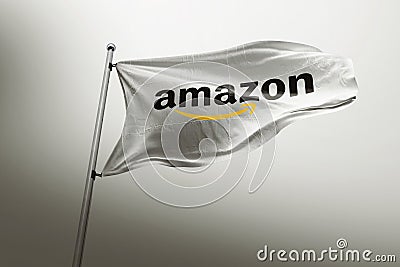 Amazon photorealistic flag editorial Editorial Stock Photo