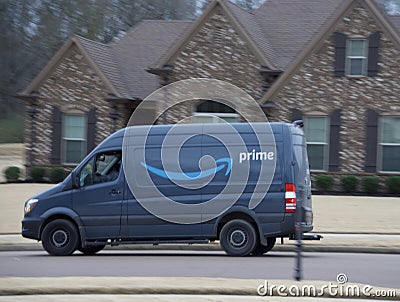 Amazon Prime Delivery Editorial Stock Photo