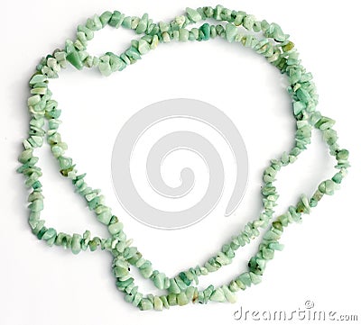 Amazonite chip necklace Stock Photo