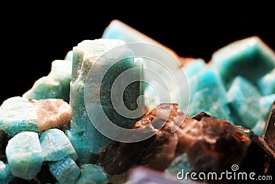 amazonite mineral isolated Stock Photo