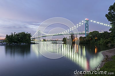 Ambassador bridge Windsor ontario Stock Photo