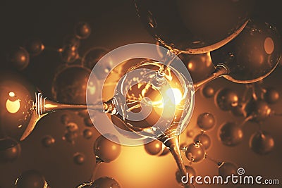 Amber bubble background Stock Photo