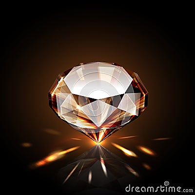 Amber diamond Vector Illustration