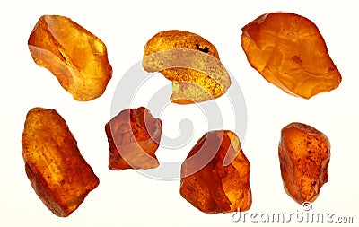 Amber in different colors Stock Photo