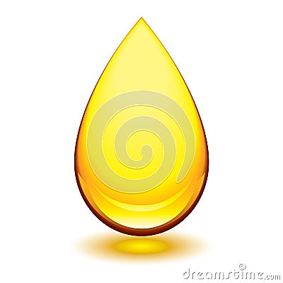 Amber droplet Vector Illustration