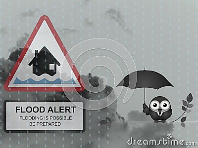 Amber flood warning Stock Photo