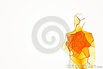 Amber glass human figure Stock Photo