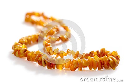 Amber necklace Stock Photo