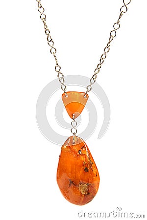 Amber necklace Stock Photo