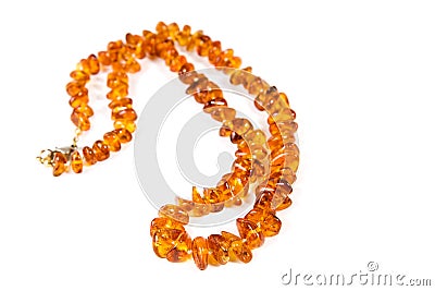 Amber necklace Stock Photo