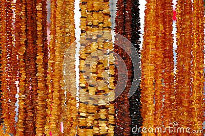 Amber Necklaces Stock Photo