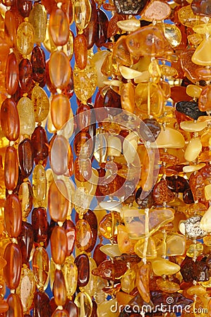 Amber Necklaces Stock Photo