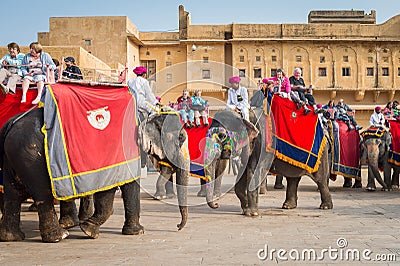 Amber Palace, Jaipur, Rajasthan state, India Editorial Stock Photo