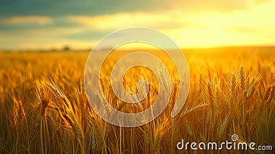 Amber Waves Under the Sky. Stock Photo