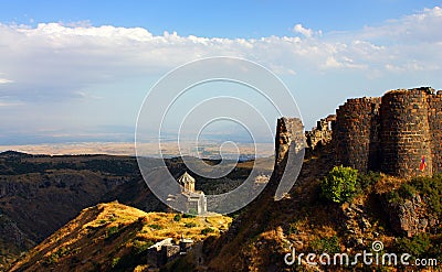 The Amberd fortress and church in Armenia Stock Photo