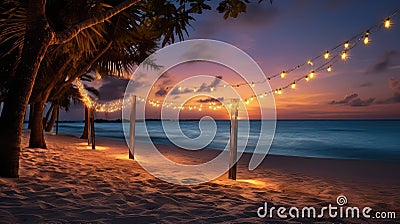 ambiance stringed lights Cartoon Illustration