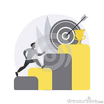 Ambition abstract concept vector illustration. Vector Illustration