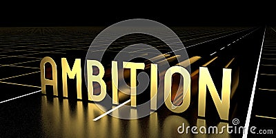 Ambition concept, road - 3D rendering Stock Photo