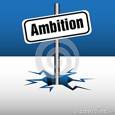 Ambition plate Vector Illustration