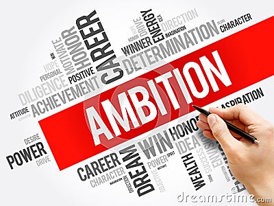 Ambition word cloud collage Stock Photo
