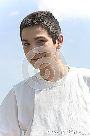 Ambitious teen sportsman Stock Photo