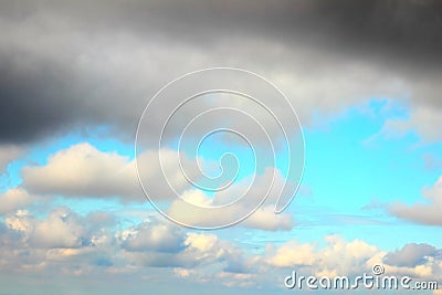 Scenery from Casertavecchia with fluffy and dark clouds Stock Photo