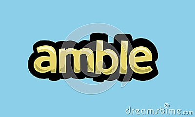 AMBLE writing vector design on a blue background Stock Photo