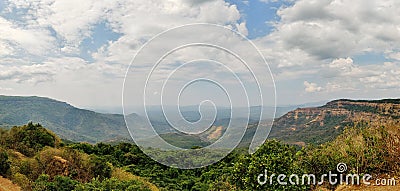 Amboli Ghat view point showing Sahyadri mountain range Amboli Stock Photo