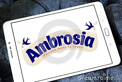 Ambrosia food brand logo Editorial Stock Photo