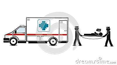 Ambulance car first aid support, super quality Stock Photo