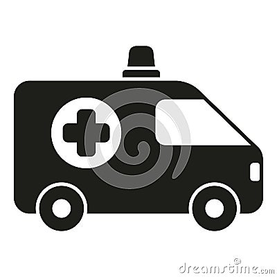 Ambulance car icon simple vector. Help people Stock Photo