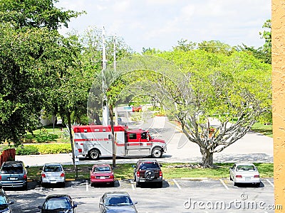 Ambulance fire engine in Florida Stock Photo