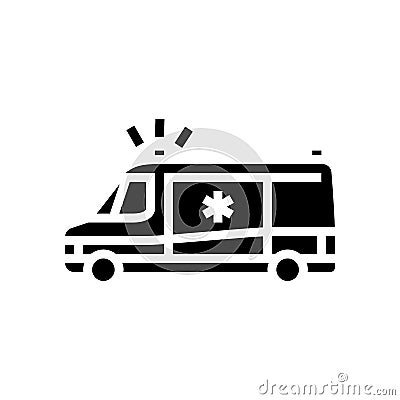 ambulance first aid glyph icon vector illustration Vector Illustration