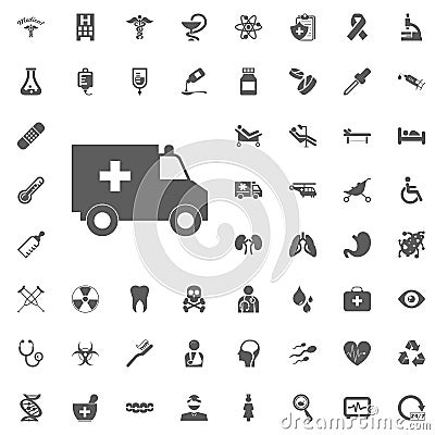 Ambulance icon. Medical and Hospital Icon vector Set. Editorial Stock Photo