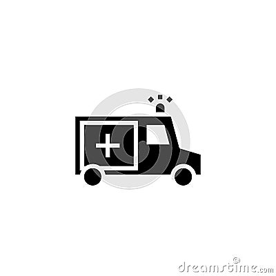 Ambulance icon solid. vehicle and transportation icon stock Vector Illustration