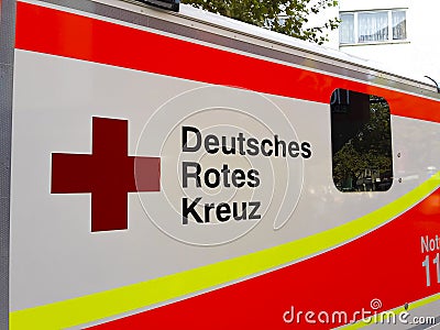 Ambulance Red Cross wagon deutsches rotes kreuz Editorial Stock Photo