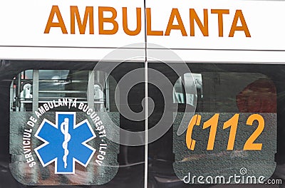 Ambulance sigh Editorial Stock Photo