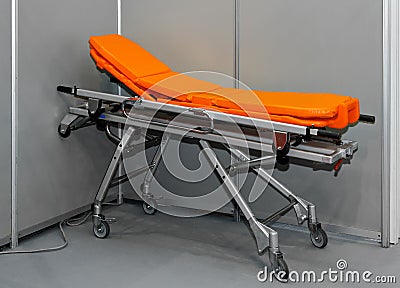 Ambulance stretcher Stock Photo